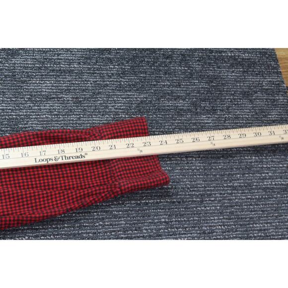 VTG Northcrest Mens Medium Red Check Flannel Longs Sleeve Button Up - Picture 11 of 12